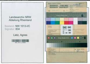 Entnazifizierung Agnes Lietz , geb. (Geschaeftsinhaberin)