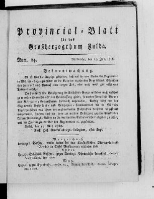 Num. 24, Ausgabe vom 17. Juni 1818