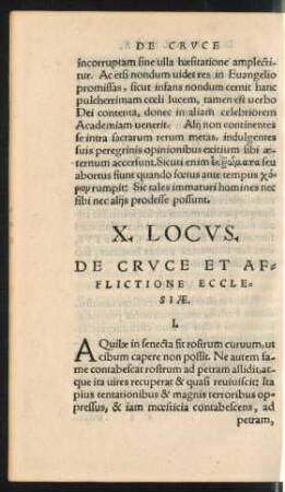 X. Locus. De Cruce Et Afflictione Ecclesiae.