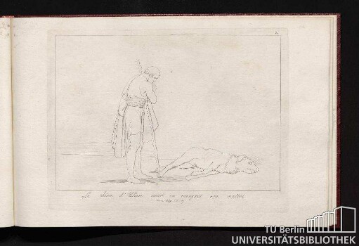 Le chien d' Ulisse meurt en revoyant son maître. Hom. Ody. Ch. 17