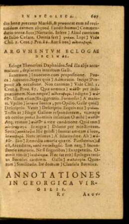 Annotationes In Georgica Virgilii.