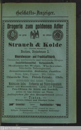 Anzeigen : Geschäfts-Anzeigen