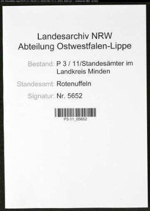Sterberegister Standesamt Rothenuffeln