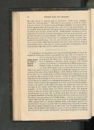 London School for Study of Imperial Subjects.