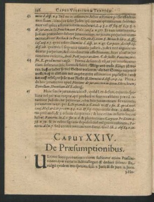 Caput XXIV. De Praesumptionibus.