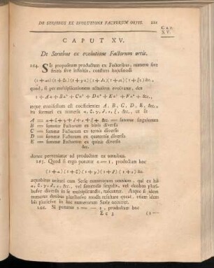 Caput XV. De Seriebus ex evolutione Factorum ortis