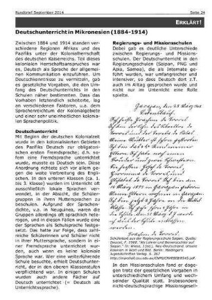Deutschunterricht in Mikronesien (1884-1914)