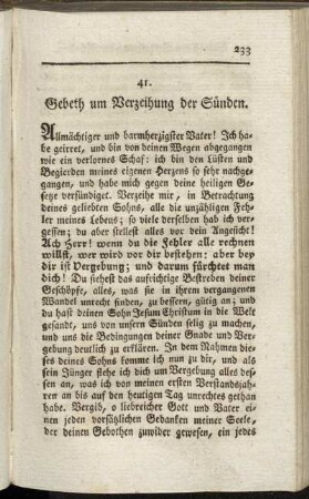 41. Gebeth um Verzeihung der Sünden