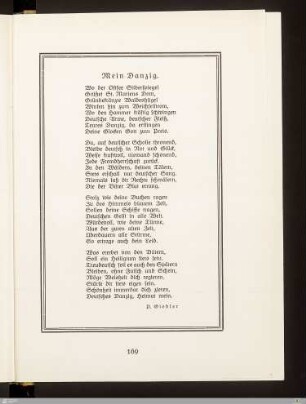 Gedicht "Mein Danzig"