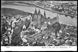 Meißen, Dom und Albrechtsburg, Luftbild