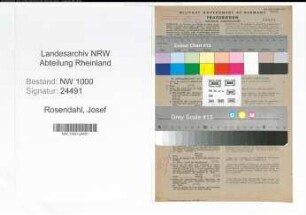 Entnazifizierung Josef Rosendahl, geb. 22.06.1913 (Angest.)