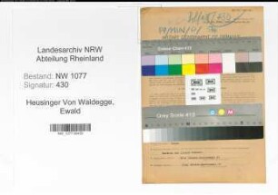 Entnazifizierung Ewald Heusinger Von Waldegge , geb. 06.01.1920 (Polizist)