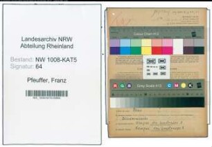 Entnazifizierung Franz Pfeuffer , geb. 13.11.1919 (Lehrer)