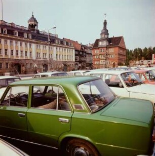 Geparkte Autos in einer Straße, Eisenach