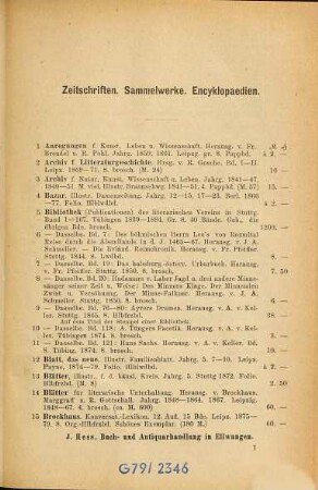 Katalog. 15. 1886