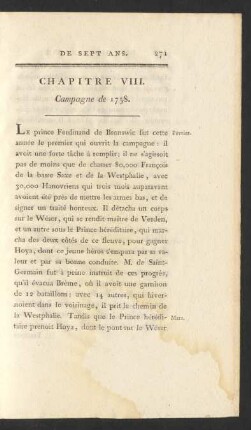 Chapitre VIII. Campagne de 1758