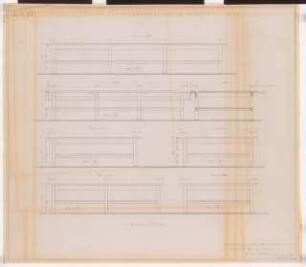 Reichsluftfahrtministerium, Berlin: Kartenarchiv Q1L (6. OG): Tische Ansichten, Schnitte [1:10]