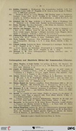 Erstausgaben und illustrierte Bücher der französischen Literatur (Nr. 834-883)