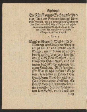Die Fünff und Sechszigste Predigt/ ...