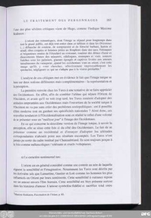 a) Le caractère sentimental turc