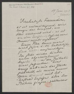 Brief an Jella von Oppenheimer : 19.06.1917