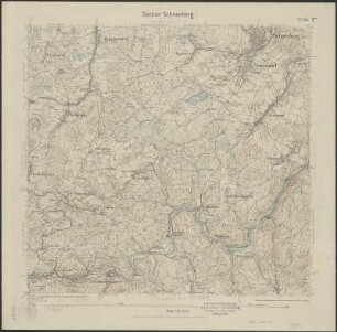 Section Schneeberg aus: Topographische Karte (Äquidistantenkarte) Sachsen