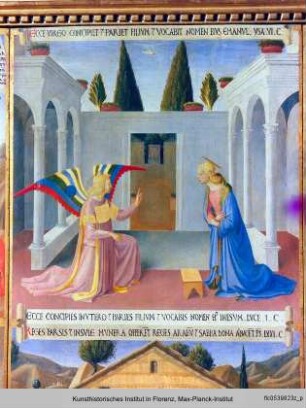 Türschmuck des "Silberschranks" für Santissima Annunziata : Verkündigung
