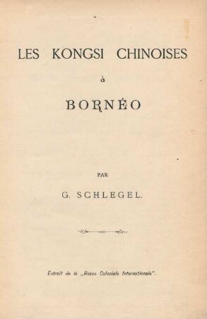Les kongsi chinoises à Bornéo