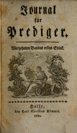 Journal für Prediger. 14, 14. 1783