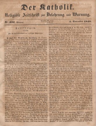 525-527 Zeitfragen : LXXIII. Die Emancipationswut der badischen Schullehrer