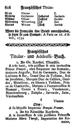 Frantzösisches Titular- und Addresse-Buch.
