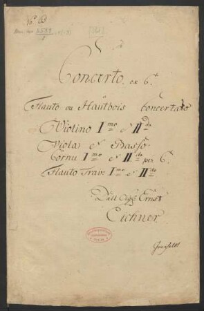 Konzerte; fl, orch; C-Dur; GroF 1072