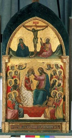 Krönung Marias mit Engeln und Heiligen und Kreuzigung Christi, Folio 00036