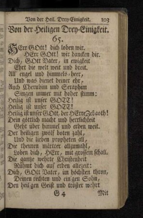 Von der Heiligen Drey-Einigkeit.