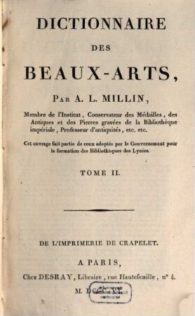 Dictionnaire des beaux-arts, 2. [H - O]