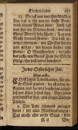 In der Oesterlichen Zeit.