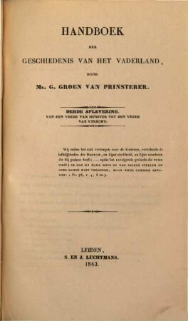 Handboek der Geschiedenis van het Vaderland, 3