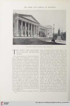 Vol. 49 (1913) = No. 195: The public art galleries of Australia