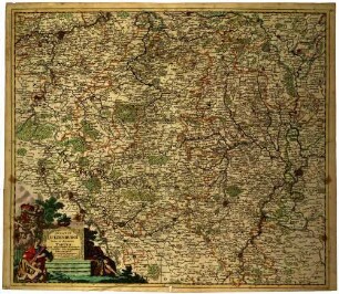 Ducatus Lutzenburgi Nova et Accurata Tabula cum Adjacentibus Provinciis et Omnibus Suis Regionibus Delineatio : cum Privil: Ord: Holland: et WestFriesiæ