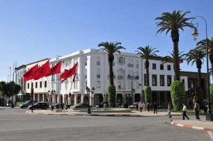 Im Zentrum von Rabat : Blick auf den Boulevard Mohammed V im Zentrum von Rabat, aufgenommen am 06.11.2008