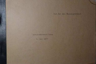 Tarnpunktverzeichnis 01.07.1977 Nur für den Dienstgebrauch