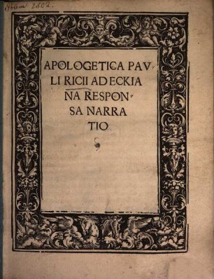 Antwort dem Hochgelerten Doctor Johann Bugenhage auß Pomern ...auff die Missiue, so er an den Hochgelerten Doctor Hesso ... geschickt, das Sacrament betreffend
