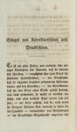 Einiges von Korrekturfehlern und Druckfehlern