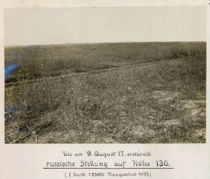 Foto einer eroberten russischen Stellung bei Nicoresti nordwestlich Tecuci