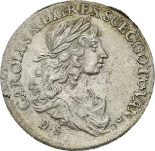 Eindritteltaler des Königs Karl XI. von Schweden für Schwedisch-Pommern, 1674