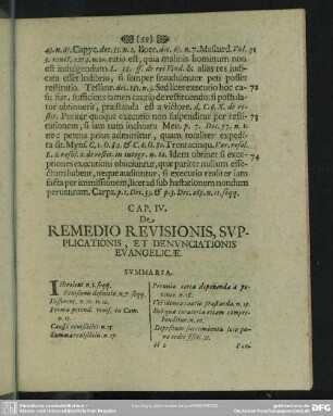Cap. IV. De Remedio Revisionis Supplicationis, Et Denunciationis Evangelicae