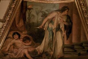 Medea, im Begriff ihre Kinder zu töten