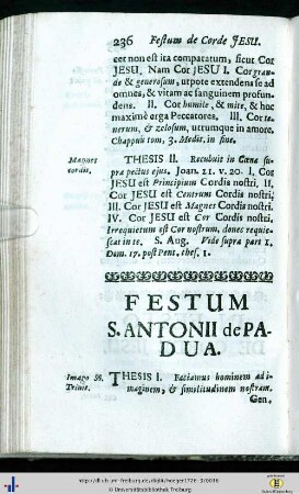 Festum S. Antoniii de Padua.