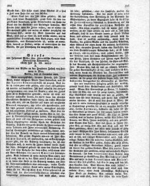Briefe von Johannes Müller über die österreichische Literatur und österreischiche Literatoren : Johann von Müller an den Freyherrn von Hormayr in Wien