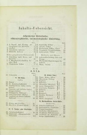Inhalts-Uebersicht